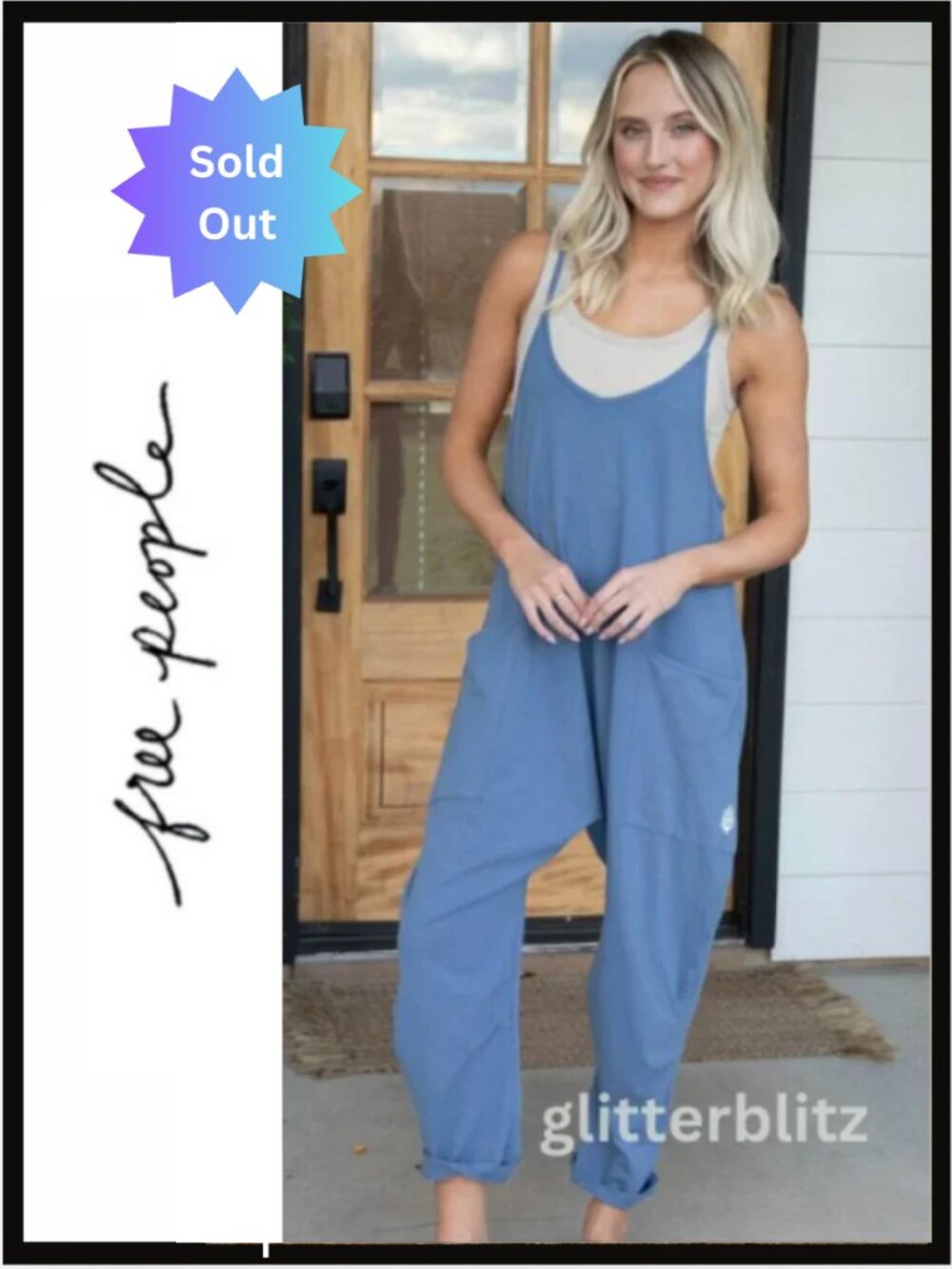 Free People FP Movement Hot Shot Onesie Jumpsuit 💙 Skyline - XL